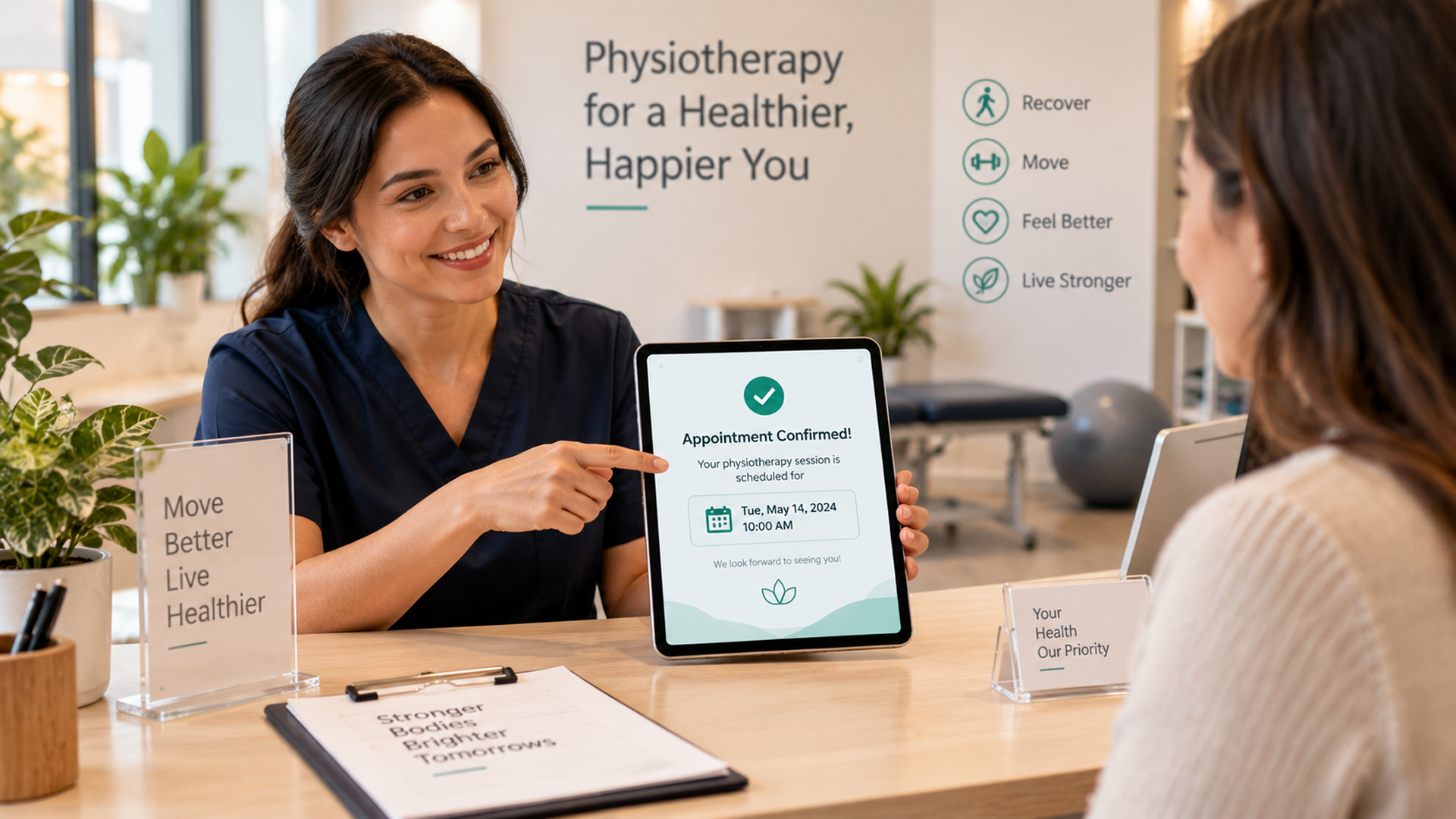 Physiotherapy Clinic Reception Area