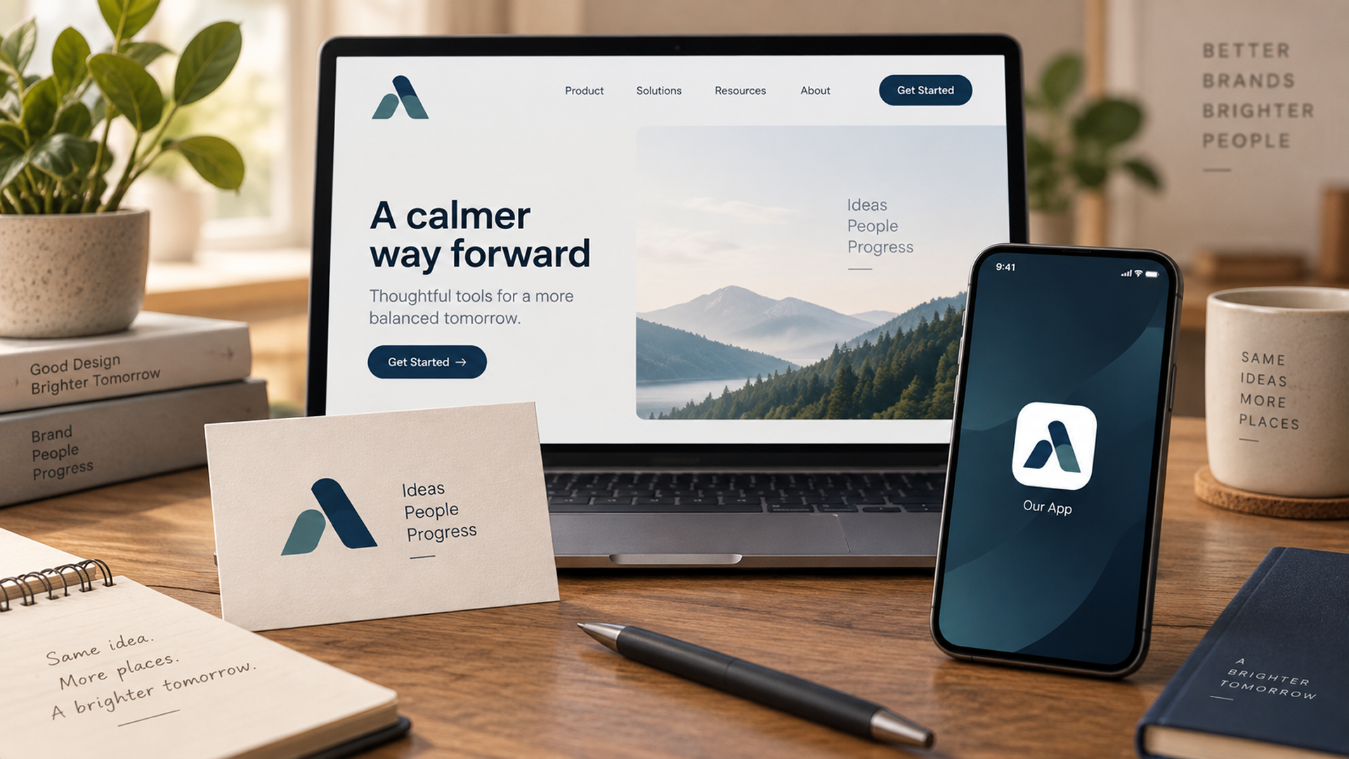 Single Logo Mark Shown Consistently Applied Across A Website Header