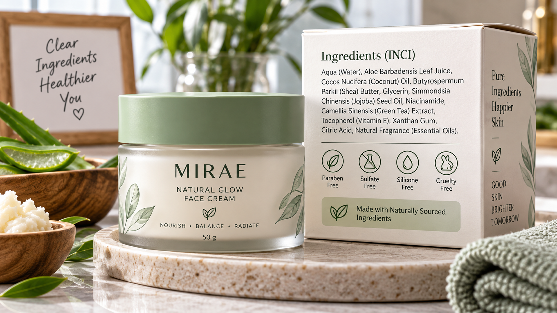 Skincare Product Label
